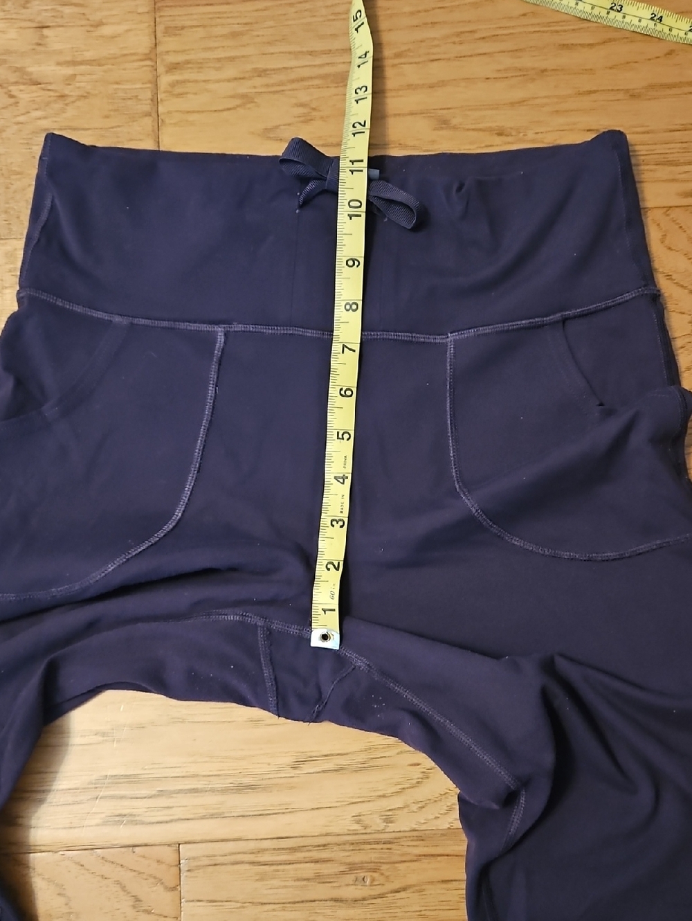 lululemon Drawstring Leggings Foldover Waist Purple Size 8 With Pockets - Picture 3 of 7